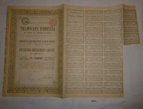 500 Franc Aktie Straßenbahngesellschaft Odessa Brüssel 20. Mai 1880 (128794)