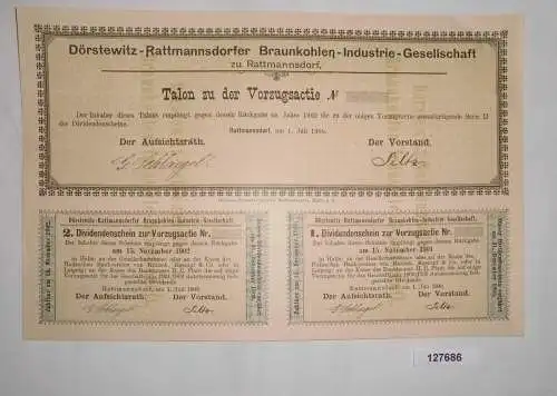 Erneuerungsschein Dörstewitz-Rattmannsdorfer Braunkohlen-Industrie Ges. (127686)