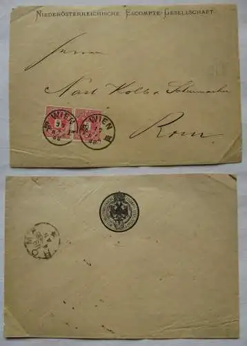 93473 Brief 10 Kreuzer Österreich 1888 Niederösterreich Escompte Gesellschaft