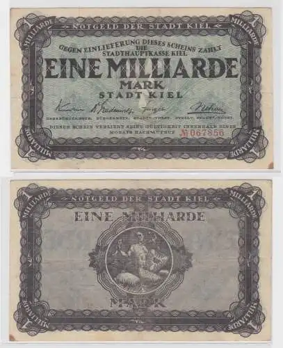 1 Milliarde Mark Banknote Stadthauptkasse Kiel 1923 (135705)