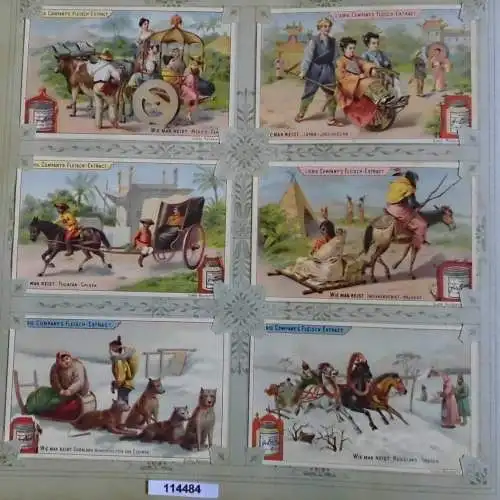 Liebigbilder Serie 419, Wie man reist, komplett 1898 (L114484)