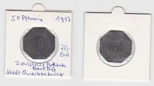 50 Pfennig Marke Kriegsgeld Stadt Quarkenbrück Artländer Bank 1917 (132661)