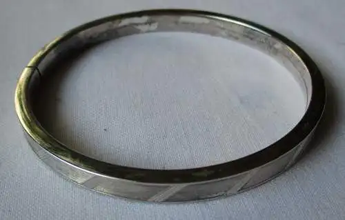 eleganter Armreifen Armband aus 800er Silber mit Rand Ornament (120211)