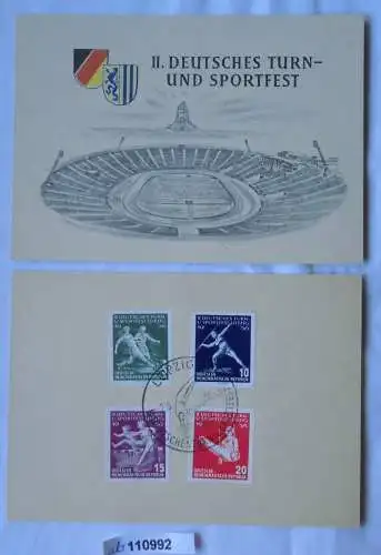 Doppel Karte II.Deutsches Turn- und Sportfest Leipzig 1956 (110992)