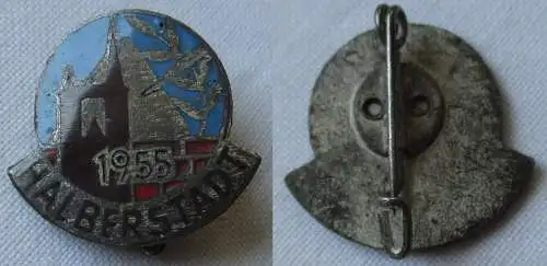 DDR Abzeichen Aufbaunadel NAW Nationales Aufbauwerk Halberstadt 1955 (126541)