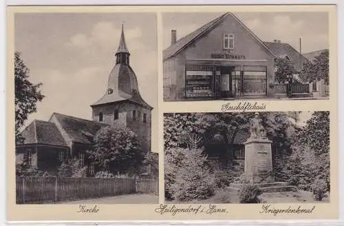 97419 Mehrbild Ak Heiligendorf in Hannover Geschäftshaus, Kriegerdenkmal usw. 