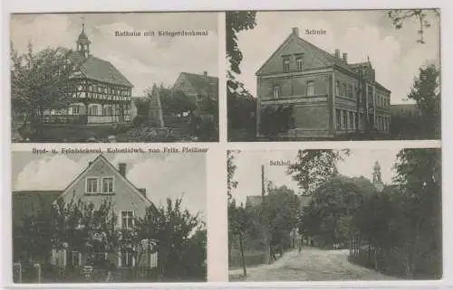 99380 Mehrbild Ak Prießnitz in Sachsen Feinbäckerei, Kolonialwarenhandlung usw. 