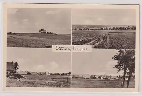 98050 AK Satzung Erzgebirge - Dorfansichten 1956