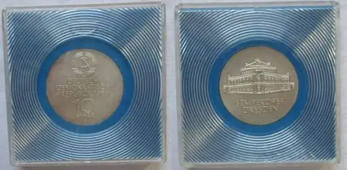 DDR Gedenk Münze 10 Mark Semperoper Dresden 1985 Silber Stempelglanz (105783)