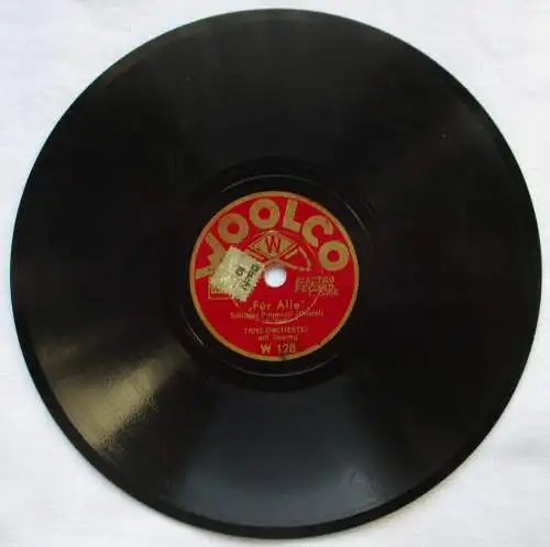 Woolco Schellackplatte "Für Alle" Schlager Potpourri Tanz-Orchester (104201)