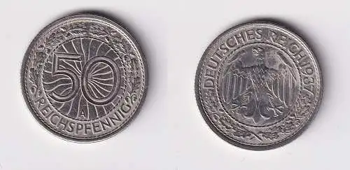 50 Pfennig Nickel Münze Weimarer Republik 1937 A f.vz (102051)
