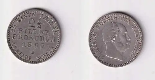 2 1/2 Silbergroschen Preussen Wilhelm I 1865 A ss (106975)