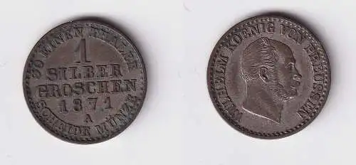 1 Silbergroschen Preussen 1871 A ss (102523)