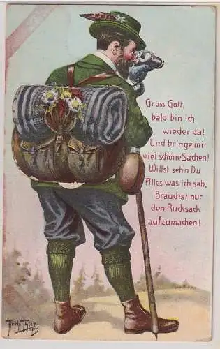 88074 Künstler Arthur Thiele Ak Leporello Wanderung durch die Bergstraße