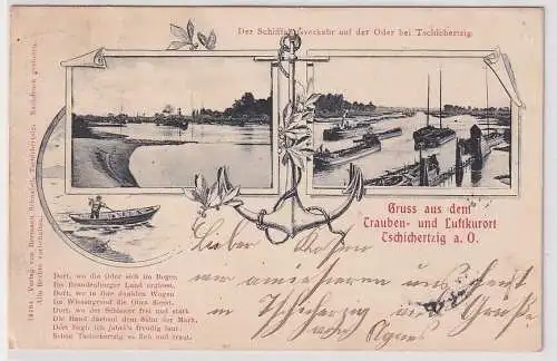 10187 AK Gruss aus dem Trauben- und Luftkurort Tschichertzig (Cigacice) 1904