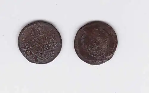 1/48 Taler Silber Münze Sachsen 1803 (109940)