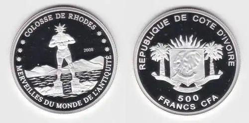 500 Francs Silbermünze Elfenbeinküste Cote D´Ivoire 2008 (152913)