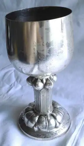 versilberter Pokal Kampfkegeln "Bankbolzer"- "Stecher" Plauen 22.4.1924 (109532)