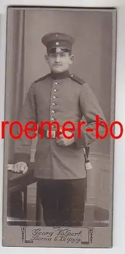 74230 Kabinett Foto Soldat Infanterie 107er Borna bei Leipzig um 1915