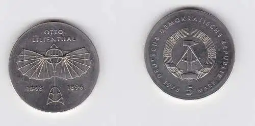 DDR Gedenk Münze 5 Mark Otto Lilienthal 1973 (124247)