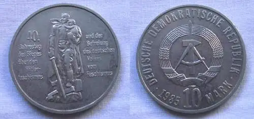 DDR Gedenk Münze 10 Mark 40 Jahre Kriegsende 1985 (117781)