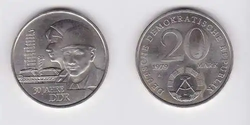DDR Gedenk Münze 20 Mark 30.Jahrestag der DDR 1979 (121442)