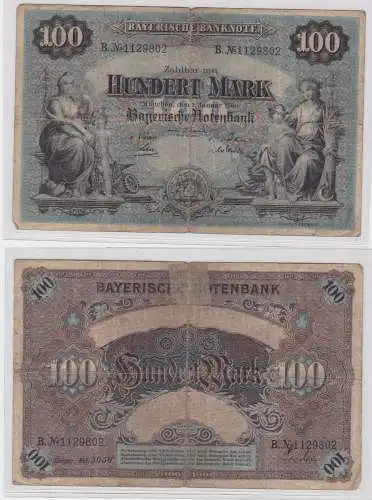 100 Mark Banknote Bayerische Notenbank München 1.1.1900 (120489)