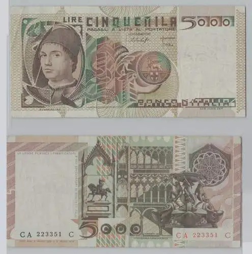 5000 Lire Banknote Italien Banca d' Italia 09.03.1979 Pick 105a (153551)
