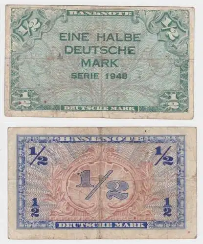 1/2 Mark Banknoten Bank Deutscher Länder 1948 Rosenberg Nr. 230 (150632)