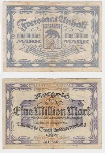 Banknote Inflation Anhaltinische Staatsschuldenverwaltung Dessau 1923 (153209)