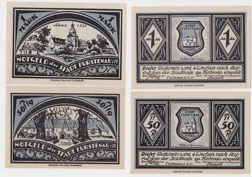 2 Banknoten Notgeld Stadt Fürstenau 1921 (119855)