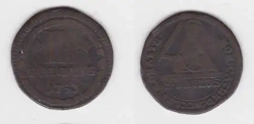 3 Pfennig Kupfer Münze Bistum Münster Clemens August I. von Bayern 1753 (142803)