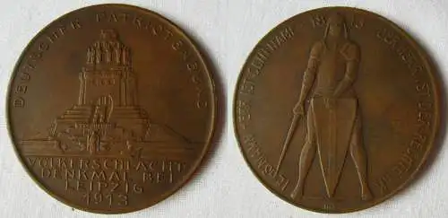 Medaille deutscher Patriotenbund Völkerschlachtdenkmal Leipzig 1913 (119188)