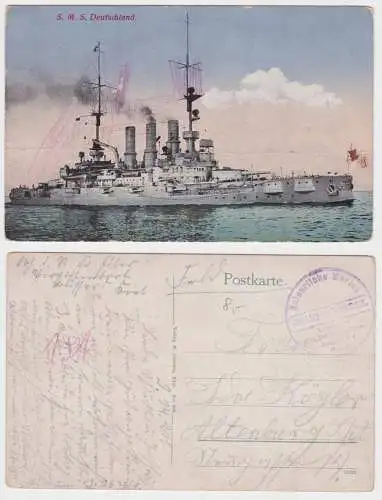 901292 Feldpost Ak S.M.S. Deutschland 1915