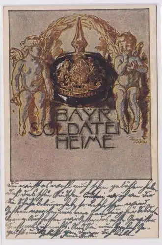 902050 Feldpost Spenden Ak für bayrische Soldaten Heime 1916