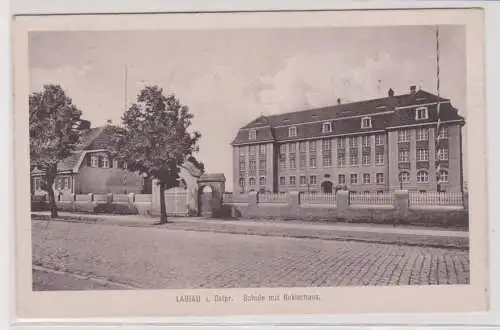 900191 Feldpost Labiau Polessk in Ostpreussen Schule mit Rektorhaus 1914