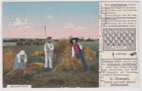 75176 Reklame Ak Halberstadt C.Gräpel Fabrik gelochter Bleche 1924