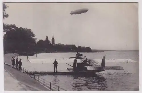 18389 Ak Amerika Zeppelin Z.R.III Probefahrt über Firedrichshafen 27.8.1924