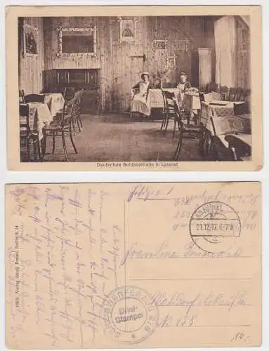 901404 Feldpost Ak Deutsches Soldatenheim in Ljusnat Ostfront 1917
