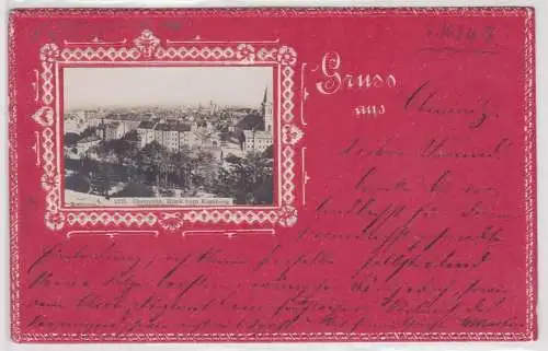 900584 Präge Ak Gruß aus Chemnitz Blick vom Kassberg 1901