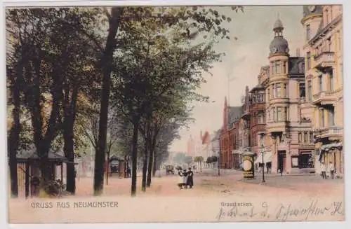 901733 Ak Gruß aus Neumünster Grossflecken 1904
