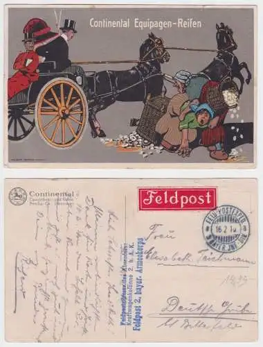 901527 Reklame Ak Continental Equipagen-Reifen - Kutsche und Bäuerinnen 1918