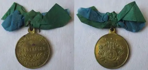 schöne Medaille Schwäbisches Sängerfest Sigmaringen 1879 (137530)