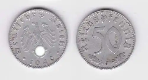 50 Pfennig Aluminium Münze 3.Reich 1940 J (103248)