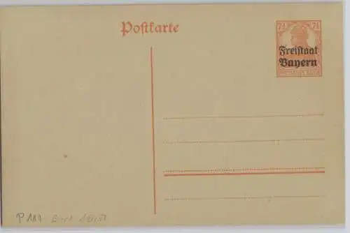 901270 Ganzsachen Postkarte P111 Freistaat Bayern 7 1/2 Pfennig 1919