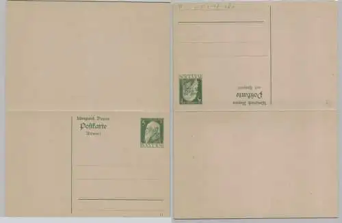 06969 GS Postkarte mit Antwort P89/01 Bayern 5 Pfennig um 1911