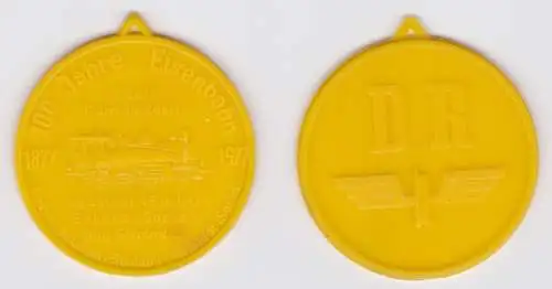 DDR Kunststoff Medaille 100 Jahre Eisenbahn Bautzen 1877-1977 (160451)