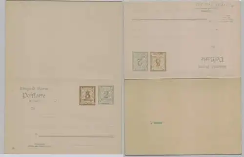68242 GS Postkarte mit Antwort P78/04 Bayern 2 + 3 Pfennig um 1906