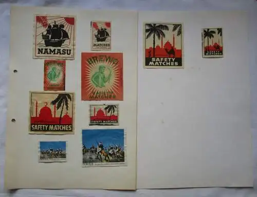 10x Streichholzetikett Impregnated Safety Matches Brewo Namasu Tunisie (144444)