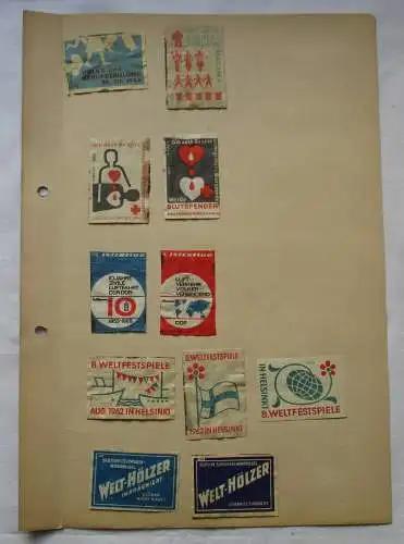 8x Streichholzetikett 50 Jahre Mitropa Interflug Zündwarenwerk Riesa (145369)